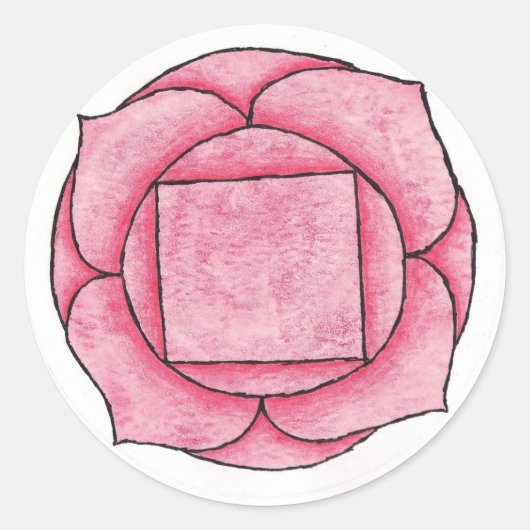 Root Chakra Ronde Sticker (Voorkant)