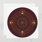 Root Chakra Shadow Mandala Square Note Card Notitiekaartje (Voorkant / Achterkant)