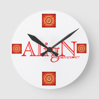 Root Chakra Wall Clock-by AligN Ronde Klok