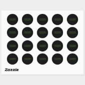 Root Linux ASCII-hacker Ronde Sticker (Vel)