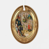 Root of Jesse Tree Advent  Metalen Ornament (Voorkant links)