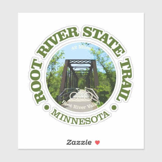 Root River State Trail (fietsen c) Sticker (Vel)