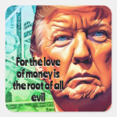 Root van alle kwaad Trump Vierkante Sticker (Voorkant)