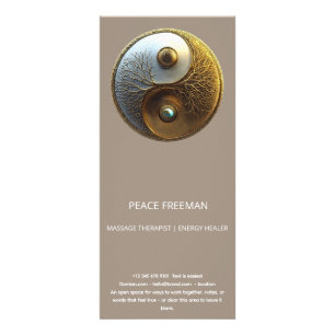 Root van Harmonie Yin Yang Design Reclamekaart