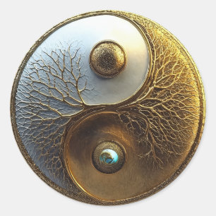 Root van Harmonie Yin Yang Design Ronde Sticker