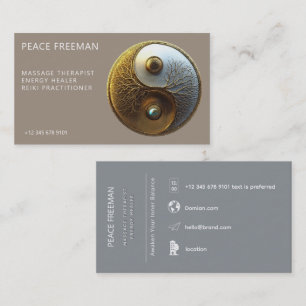 Root van Harmonie Yin Yang Design Visitekaartje