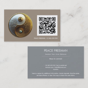 Root van Harmonie Yin Yang Design Visitekaartje