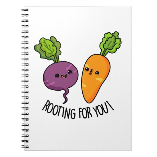 Root voor jou Funny Veggie Pun  Notitieboek (Voorkant)