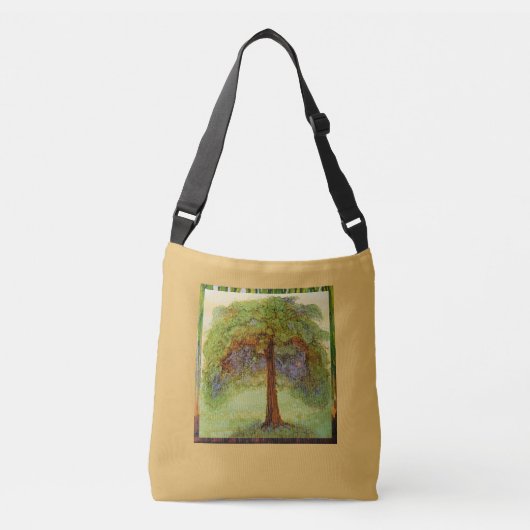 "Rooted" — Alcohol Ink Art Print Crossbody Tas (Voorkant)