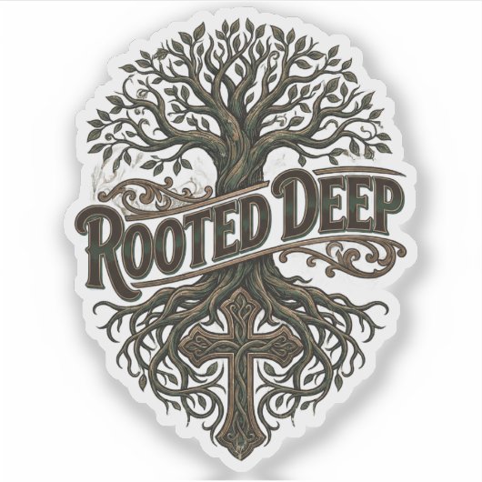 Rooted Deep Sticker (Voorkant)