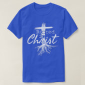 Rooted in Christ, Religious Christian Jesus T-Shir T-shirt (Design voorkant)