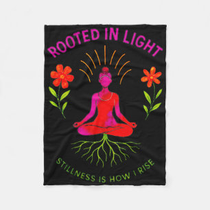 Rooted In Light Yoga Meditatie Ontwerp Fleece Deken