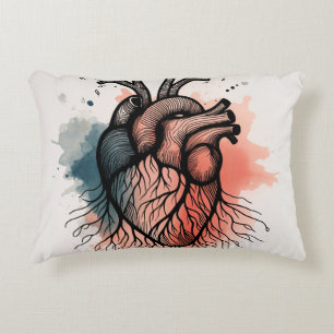 Rooted Soul Organic Heart & Roots Accent Kussen