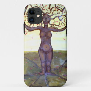 "Rooted" Tree Goddess Fantasy Art iPhone 11 Hoesje