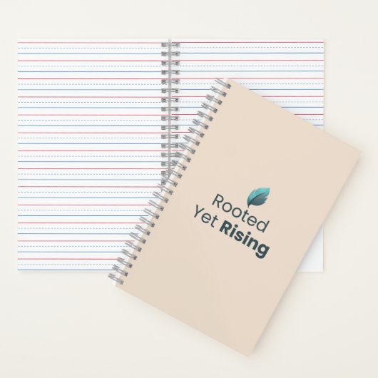 Rooted Yet Rising Minimal Motivational Notebook Notitieboek (Binnen)