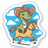 Rootin’ Tootin’ Rex Sticker (Voorkant)