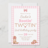 Rootin Twotin Rodeo 2nd Birthday Invitation (Devant)