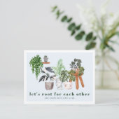 Rooting For You | Postkaart met Potplanten (Staand voorkant)