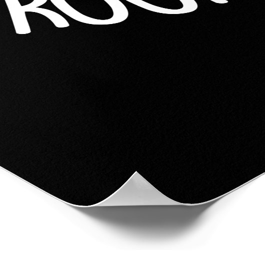 Rooting Voor U Grappig Veggie Pun Dark BG Poster (Hoek)