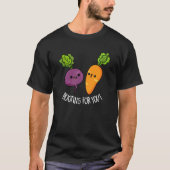 Rooting Voor U Grappig Veggie Pun Dark BG T-shirt (Voorkant)