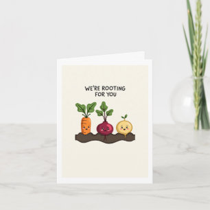 Rooting voor u plantaardige woordspeling Kaart