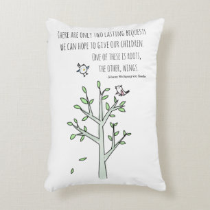 Roots en Wings Inspirating Ouderschap Quote Decoratief Kussen