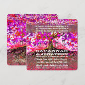 Roots of Love Romantic Oak Tree Wedding Invitation Kaart (Voorkant / Achterkant)