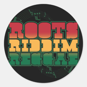 Roots Riddim Reggae Ronde Sticker