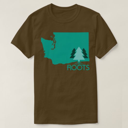Roots Washington State Modern T-shirt (Design voorkant)