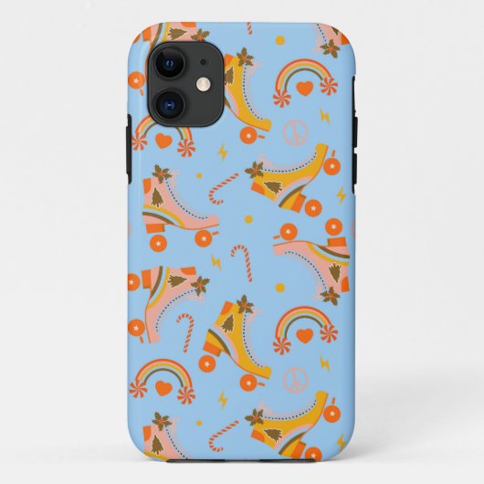 Roovy 70s rolpatroon schaats kerst Case-Mate iPhone case (Achterkant)