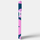 Roovy Flower Pink Neon Pattern Naam Case-Mate iPhone Case (Achterkant / Rechts)