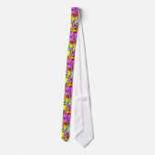 roovy kleuren hippi-achtige bloemen stropdas (Achterkant)