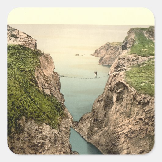 Rope Bridge, Carrick-a-Rede, County Antrim Vierkante Sticker (Voorkant)
