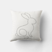 Rope Bunny Rabbit Minimal Modern Design Kussen (Achterkant)