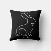 Rope Bunny Rabbit Minimal Modern Design Kussen (Achterkant)