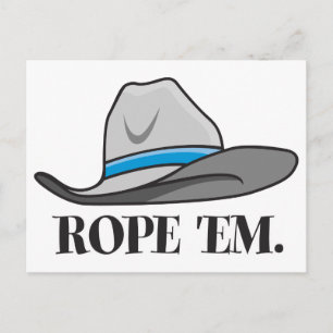 Rope-em-cowboy-uitrusting Briefkaart