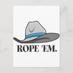 Rope-em-cowboy-uitrusting Briefkaart