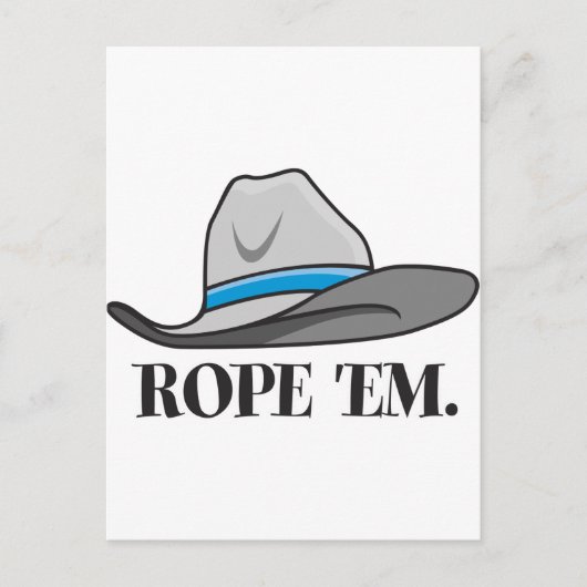 Rope-em-cowboy-uitrusting Briefkaart (Voorkant)