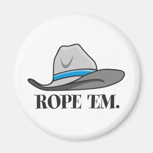 Rope-em-cowboy-uitrusting Magneet