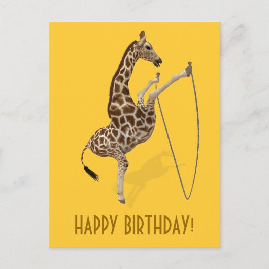 Rope Jumping Giraffe Briefkaart (Voorkant)