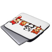 Rope Parade: Cat, Panda, Hamster & Fox Laptop Sleeve (Voorkant onderkant)
