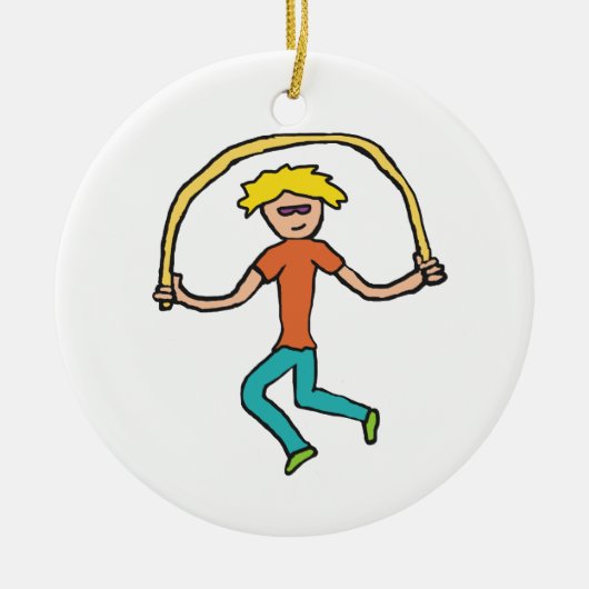 Rope Skipping Keramisch Ornament (Voorkant)