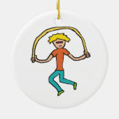Rope Skipping Keramisch Ornament (Achterkant)
