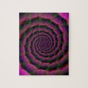 Rope Spiral in het Paarse rood en groen Legpuzzel