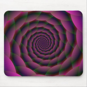 Rope Spiral in het Paarse rood en groen Muismat