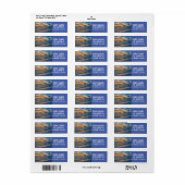 ROPICAL OCEAN SUNSET RETURN ADRESLABELS ETIKET (Full Sheet)