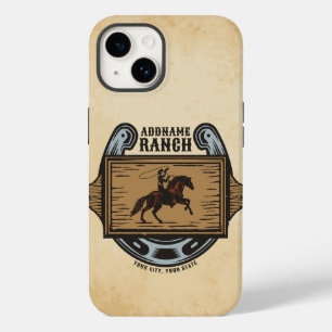 Roping Cowboy ADD NAAM Westerne Familie Paard Ranc Case-Mate iPhone 14 Hoesje