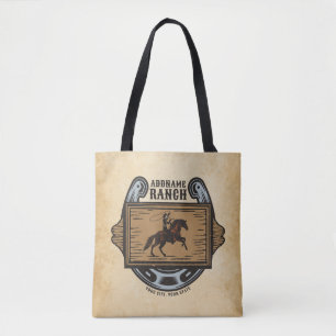 Roping Cowboy ADD NAAM Westerne Familie Paard Ranc Draagtas