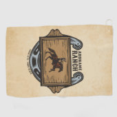 Roping Cowboy ADD NAAM Westerne Familie Paard Ranc Golfhanddoek (Horizontaal)