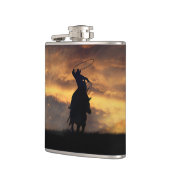 Roping Cowboy Flask Heupfles (Links)
